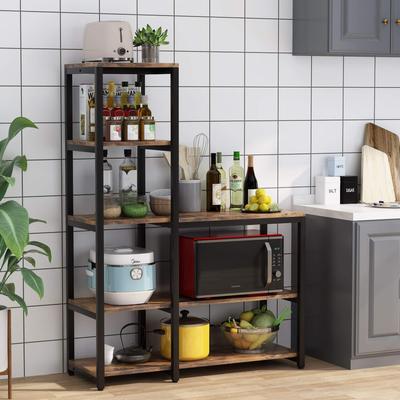 5-Tier Kitchen Bakers Rack Microwave Oven Stand Kitchen Shelf