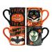 Certified International Scaredy Cat 18 oz. Mugs, Set of 4 Assorted Designs