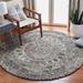 Gray 48 x 0.5 in Indoor Area Rug - Bungalow Rose Brantley Floral Handmade Tufted Area Rug Polyester/Wool | 48 W x 0.5 D in | Wayfair