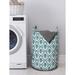 East Urban Home Ambesonne Damask Laundry Bag Fabric in Blue/Gray | 12.99 H x 12.99 W in | Wayfair 8F1674B335CF46AF9D097F0005A0492A