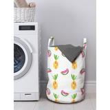 East Urban Home Ambesonne Pineapple Laundry Bag Fabric in Pink | 12.99 H x 12.99 W in | Wayfair BD62505670DD42D9A8051CF1BF429994