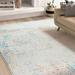 White 36 x 0.39 in Indoor Area Rug - Dakota Fields Gasaway Southwestern Ivory/Terracotta/Teal Area Rug | 36 W x 0.39 D in | Wayfair