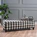 Wrought Studio™ Schmit Flip Top Storage Bench Polyester/Wood/Upholstered in Gray/White/Black | 20 H x 51 W in | Wayfair GRKS1810 39254817