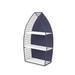 Beachcrest Home™ Ledoux 1 Piece Accent Shelve Wood/Metal in Blue/Brown/White | 23.75 H x 13.25 W x 6.25 D in | Wayfair