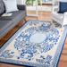 Blue/White 60 W in Indoor Area Rug - Bungalow Rose Oriental Handmade Tufted Cotton/Wool Blue/Ivory Area Rug Cotton/Wool | Wayfair