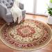 Brown/Red Area Rug - Charlton Home® Klose Oriental Ivory/Red Area Rug Polypropylene in Brown/Red, Size 120.0 W x 0.5 D in | Wayfair