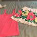 Lilly Pulitzer Skirts | Cute Two Piece Skirt And Matching Lilly Pulitzer | Color: Pink/White | Size: Small Top, Medium Skirt