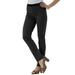 Plus Size Women's Invisible Stretch® All Day Straight-Leg Jean by Denim 24/7 in Black Denim (Size 30 W)