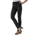 Plus Size Women's Invisible Stretch® All Day Straight-Leg Jean by Denim 24/7 in Black Denim (Size 12 W)