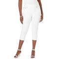 Plus Size Women's Comfort Waist Stretch Denim Capris by Jessica London in White (Size 18) Pull On Jeans Stretch Denim Jeggings