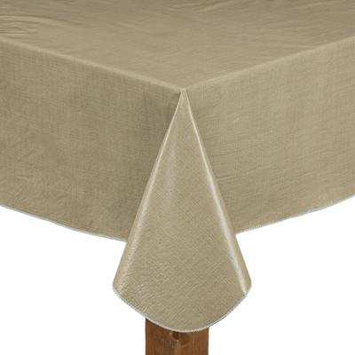 Wide Width CAFÉ DEAUVILLE Tablecloth by LINTEX LINENS in Taupe (Size 60" W 120"L)