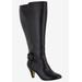 Women's Troy II Plus Wide Calf Boot by Bella Vita in Black (Size 12 M)