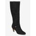 Women's Sasha Plus Wide Calf Boot by Bella Vita in Black Suede (Size 8 M)