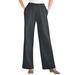 Plus Size Women's 7-Day Knit Wide-Leg Pant by Woman Within in Heather Charcoal (Size 2X)