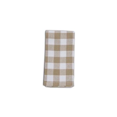 Buffalo Check Napkin Set by LINTEX LINENS in Sand