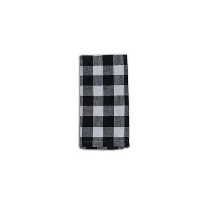 Buffalo Check Napkin Set by LINTEX LINENS in Black