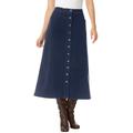 Plus Size Women's Corduroy skirt by Woman Within in Navy (Size 12 W)