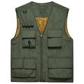 Mens Winter Warm Gilet Cosy Outdoor Bodywarmer Polyester Sleeveless Jacket Coat Green 5XL