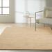 White 87 x 63 x 0.6 in Area Rug - Calvin Klein Halo Striped Handmade Wool Beige Area Rug Wool | 87 H x 63 W x 0.6 D in | Wayfair 099446841407