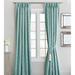 Eastern Accents Theodore Emboidery Rayon Geometric Room Darkening Pinch Pleat Single Curtain Panel Rayon in Green/Blue | 84 H in | Wayfair