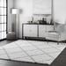 White 24 x 1.97 in Area Rug - House of Hampton® Darryll Moroccan Shag Performance Off- Area Rug, Polypropylene | 24 W x 1.97 D in | Wayfair