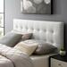 Modway Lily Fabric Headboard Upholstered/Linen in White | 52.5 H x 61.5 W x 3.5 D in | Wayfair MOD-5130-WHI