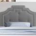 Willa Arlo™ Interiors Suwanee Panel Headboard Upholstered/Polyester in Gray | 56 H x 41 W x 2 D in | Wayfair B5C97BFAB88E4992AD3BE6007783C17D