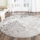 Gray 48 x 0.43 in Area Rug - House of Hampton® Davonn Floral Silver Area Rug Polypropylene | 48 W x 0.43 D in | Wayfair