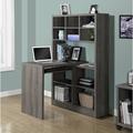 Latitude Run® Computer Desk Home Office Bookcase Corner L Shape Work Laptop Laminate Wood in Brown | 60 H x 35.5 W x 38 D in | Wayfair