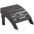 Repose-pied Confortable pour Fauteuil Bas de Jardin Effet Bois Gris Foncé Résitant pour Jardin ou