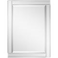 Moderno Beveled 40" x 30" Oversized Rectangular Wall Mirror