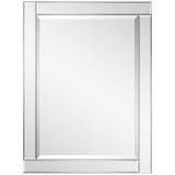 Moderno Beveled 40" x 30" Oversized Rectangular Wall Mirror