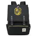 MMZ Harry Potter Backpack Hufflepuff School Bag Ladies Youth Children Travel Backpack Large Black