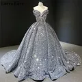 Robe de soirée grise argentée à paillettes pour femmes robe de Rhlongue robes de soirée chérie