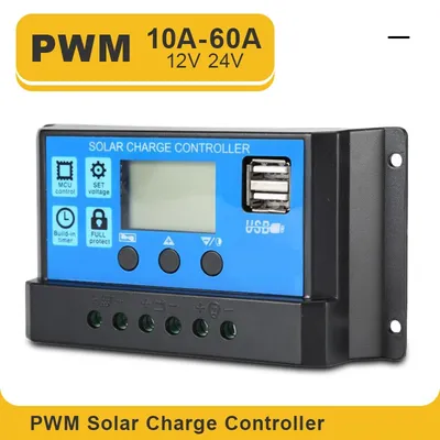Contrôleur de charge pour panneaux solaires accessoire de contrôle avec sortie USB double 5V de 12