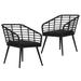 vidaXL Patio Chairs with Cushions 2 pcs Poly Rattan Black