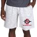 Men's Concepts Sport White/Charcoal San Diego State Aztecs Alley Fleece Shorts