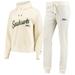 Women's Tommy Hilfiger Cream Seattle Seahawks Zoey Raglan Pullover Sweatshirt & Pants Tri-Blend Lounge Set