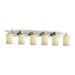 Justice Design Group Candlearia 56 Inch 6 Light Bath Vanity Light - CNDL-8706-14-AMBR-MBLK