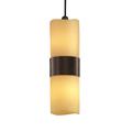 Justice Design Group Candlearia 4 Inch Mini Pendant - CNDL-8758-14-CREM-MBLK