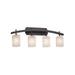 Justice Design Group Fusion 36 Inch 4 Light Bath Vanity Light - FSN-8594-15-WEVE-NCKL