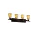 Justice Design Group Alabaster Rocks 36 Inch 4 Light Bath Vanity Light - ALR-8704-20-CROM