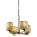 Justice Design Group Alabaster Rocks! 22 Inch 4 Light Mini Chandelier - ALR-8829-15-DBRZ