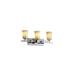 Justice Design Group Veneto Luce 26 Inch 3 Light Bath Vanity Light - GLA-8703-16-CLRT-NCKL