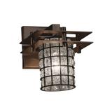 Justice Design Group Wire Glass 8 Inch Wall Sconce - WGL-8171-10-GRCB-NCKL