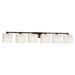 Justice Design Group Fusion 50 Inch 6 Light Bath Vanity Light - FSN-8436-55-RBON-MBLK-LED6-4200