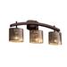 Justice Design Group Fusion 25 Inch 3 Light Bath Vanity Light - FSN-8593-15-WEVE-MBLK