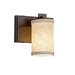 Justice Design Group Textile 7 Inch Wall Sconce - FAB-8441-10-CREM-NCKL-LED1-700