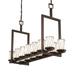 Justice Design Group Wire Glass 42 Inch 14 Light Linear Suspension Light - WGL-8769-10-GRCB-MBLK