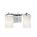 Justice Design Group Fusion 14 Inch 2 Light Bath Vanity Light - FSN-8442-10-RBON-MBLK-LED2-1400